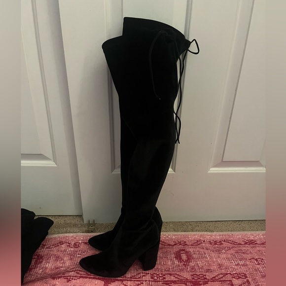 Stuart Weitzman suede OTK BOOTS never worn size 5.5 fits a 6 - Picture 4 of 4